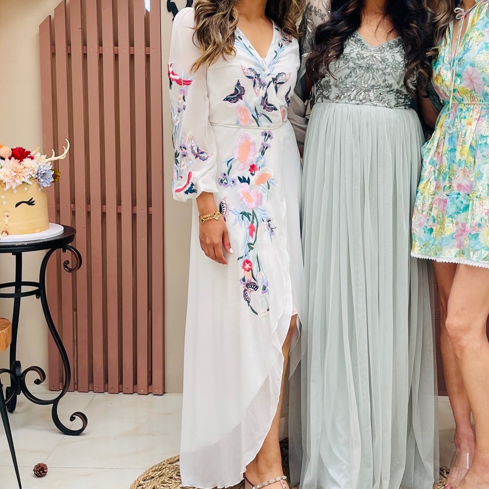 hope & ivy floral maxi wrap dress